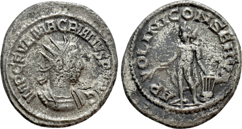 MACRIANUS (Usurper, 260-261). Antoninianus. Samosata. 

Obv: IMP C FVL MACRIAN...