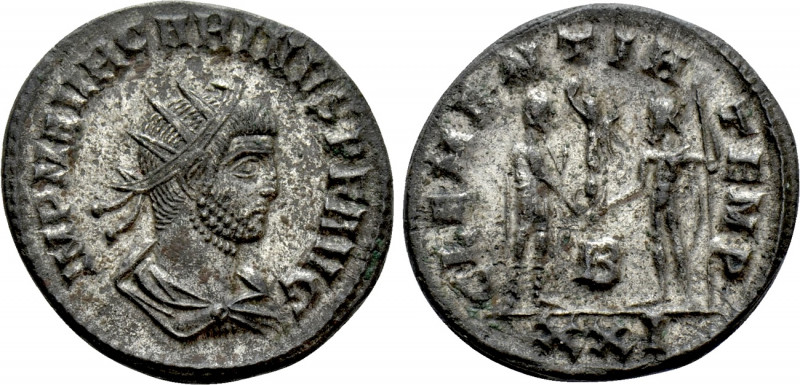 CARINUS (283-285). Antoninianus. Siscia. 

Obv: IMP M AVR CARINVS P F AVG. 
R...