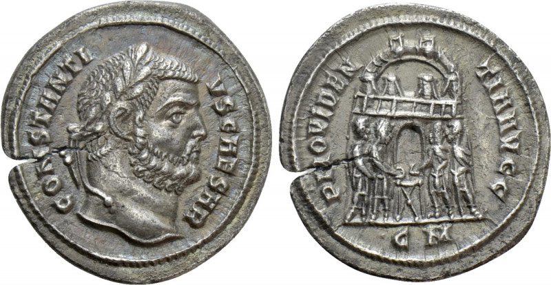 CONSTANTIUS I (Caesar, 293-305). Argenteus. Cyzicus. 

Obv: CONSTANTIVS CAESAR...