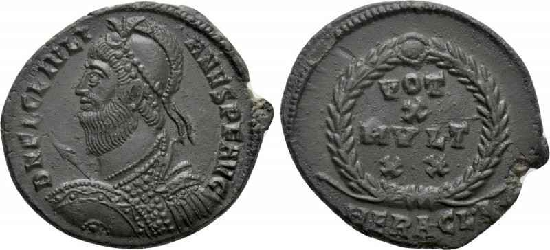 JULIAN II APOSTATA (360-363). Ae. Heraclea. 

Obv: D N FL CL IVLIANVS P F AVG....