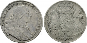 GERMANY. Bavaria. Maximilian III Joseph (1745-1777). Taler (1755)