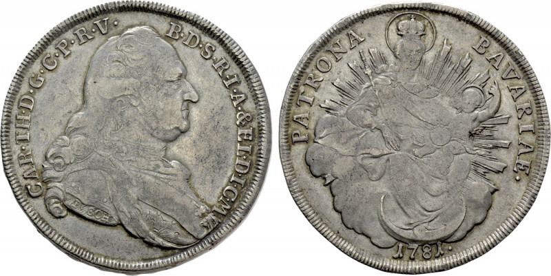 GERMANY. Bavaria. Karl Theodor (Prince-elector, 1777-1799). Madonnentaler (1781)...