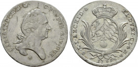 GERMANY. Bavaria. Karl Theodor (Prince-elector, 1777-1799). 1/2 Konventionstaler (1789). München