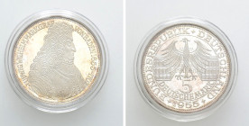 GERMANY. Federal Republic. 5 Mark (1955 G). Karlsruhe. Commemorating the 300th anniversary of the birth of Ludwig von Baden
