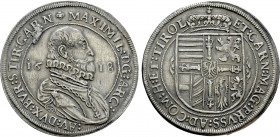 HOLY ROMAN EMPIRE. Maximilian III Archduke (1595-1618). Taler (1618). Hall