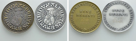2 Medals of the Bayerische Numismatische Gesellschaft Dedicated to J, Kiendl
