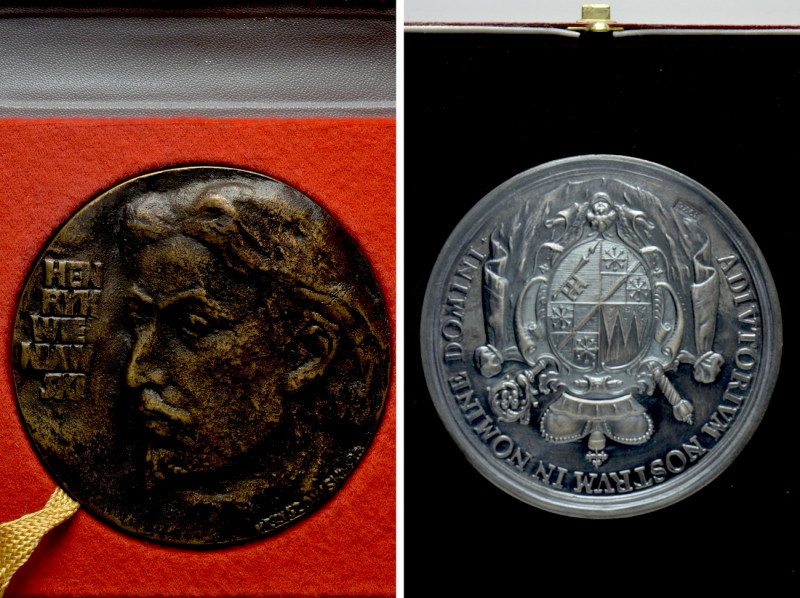 2 Modern Medals (Würzburg Medal 119 gr Silver). 

Obv: .
Rev: .

. 

Cond...