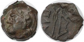 Griechische Münzen, BOSPORUS. Stadt Pantikapaion. Bronze (2.74g), 304-250 v. Chr, D=15 mm. Kopf des Pan mit Efeukranz / Bogen und Pfeil. Macdonald 116...