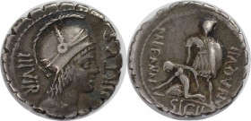 Römische Münzen, MÜNZEN DER RÖMISCHEN REPUBLIK. Später-Denarius-Münzen (ca. 154-41 v. Chr.) - Mn. Aquillius Mn. f. Mn. N - AR Serrate Denarius (Rome 7...