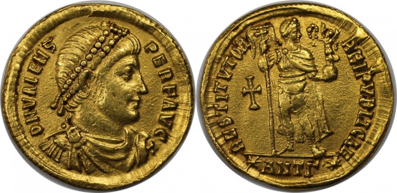 Römische Münzen, MÜNZEN DER RÖMISCHEN KAISERZEIT. Solidus 364 - 367 n. Chr, Gold...
