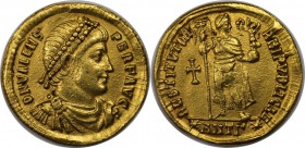 Römische Münzen, MÜNZEN DER RÖMISCHEN KAISERZEIT. Solidus 364 - 367 n. Chr, Gold. Vorzüglich