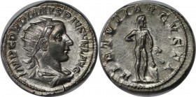 Römische Münzen, MÜNZEN DER RÖMISCHEN KAISERZEIT. Godrian III. Double Denarius, 238-244 n. Chr., 4,82 g. Silber. RIC 116. Vorzüglich