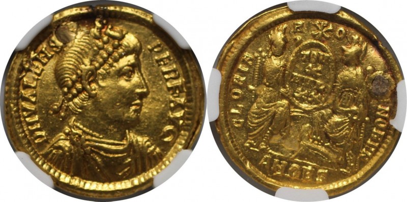 Römische Münzen, MÜNZEN DER RÖMISCHEN KAISERZEIT. Valens 364-378 n. Chr. AV Soli...