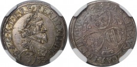 RDR – Habsburg – Österreich. Römisch Deutsches Reich. Ferdinand III. (1637 - 1657). 3 Kreuzer 1643, Silber. KM 835 . NGC MS-64