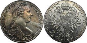 RDR – Habsburg – Österreich, RÖMISCH-DEUTSCHES REICH. Maria Theresia (1740-80). Restreik. Taler 1780 SF, Silber. Stempelglanz