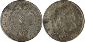 Altdeutsche Münzen und Medaillen, AUGSBURG, STADT. Pyr in Barockkartusche, unten Mmz. Hufeisen / Gekrönter Reichsadler, Titel Ferdinand II 29,01g. 1 T...
