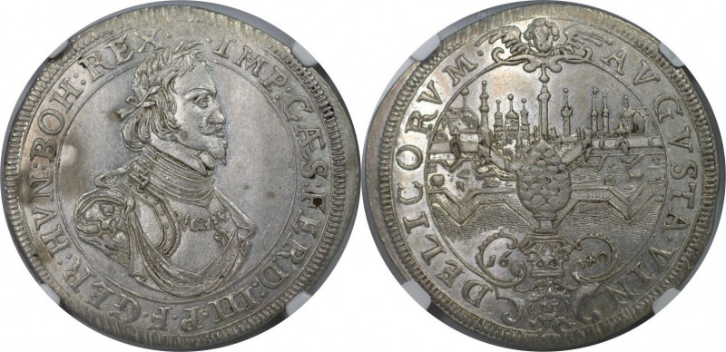 Altdeutsche Münzen und Medaillen, AUGSBURG. 1/2 Taler 1640 mit Titel Ferdinand I...