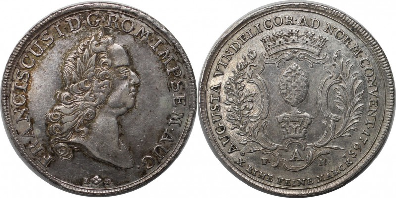 Altdeutsche Münzen und Medaillen, AUGSBURG-STADT. Konventionstaler 1765 mit Tite...