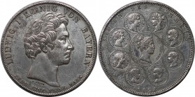 Altdeutsche Münzen und Medaillen, BAYERN / BAVARIA. Ludwig I. (1825 - 1848) "Segen des Himmels". Geschichtstaler 1828, Silber. J. 37, Thun 56, AKS 121...