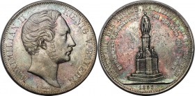 Altdeutsche Münzen und Medaillen, BAYERN / BAVARIA. Maximilian II. (1848 - 1864). Geschichtsdoppeltaler 1856, Silber. KM 850. AKS 167. Sehr schön-vorz...