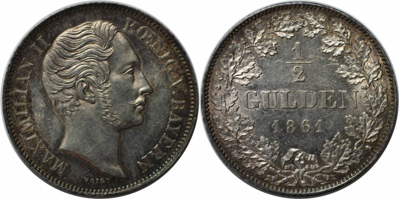 Altdeutsche Münzen und Medaillen, BAYERN / BAVARIA. Maximilian II. Joseph (1848-...