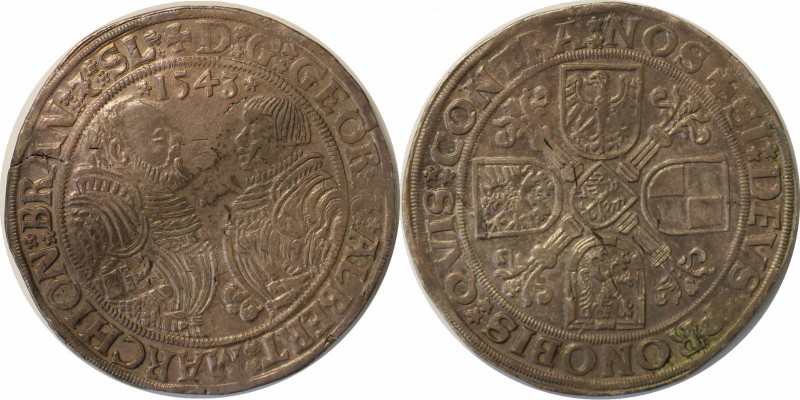 Altdeutsche Münzen und Medaillen, BRANDENBURG IN FRANKEN.Georg und Albrecht (152...