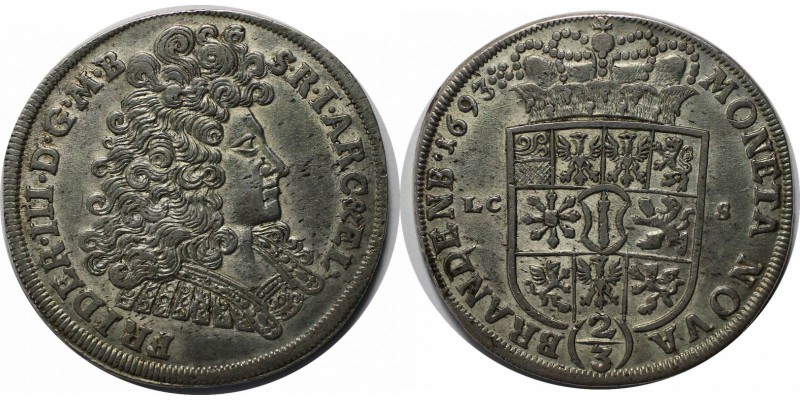 Altdeutsche Münzen und Medaillen, BRANDENBURG IN PREUSSEN. Friedrich III (1688-1...