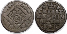 Altdeutsche Münzen und Medaillen, BRAUNSCHWEIG-LÜNEBURG-CELLE. 3 Pfennig 1622. KM #52. Sehr schön, feina Patina