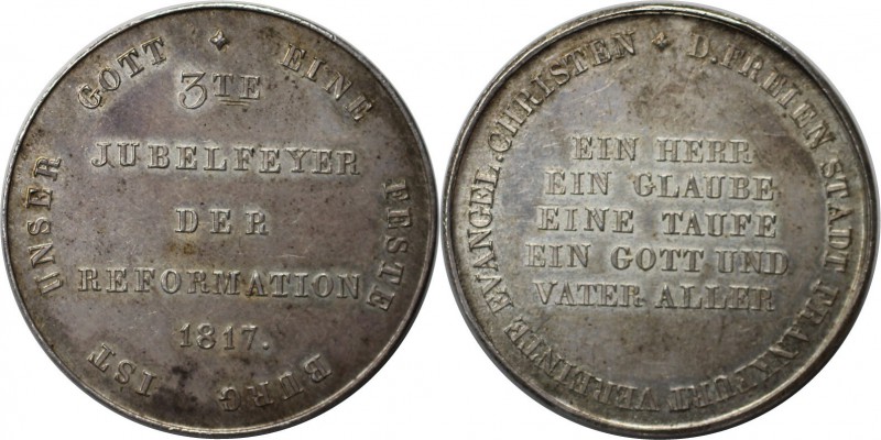 Altdeutsche Münzen und Medaillen, FRANKFURT-STADT. a.d. 300 Jf. der Reformation....
