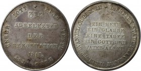 Altdeutsche Münzen und Medaillen, FRANKFURT-STADT. a.d. 300 Jf. der Reformation. Silbermedaille 1817, D=39mm. Silber. 21.66 gms. J.u.F. 1014, Slg. Whi...