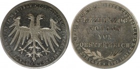 Altdeutsche Münzen und Medaillen, FRANKFURT-STADT. Erzherzog Johann von Österreich. Gedenkdoppelgulden 1848. Silber. J.46, Thun 135, AKS 39. gutes Vor...