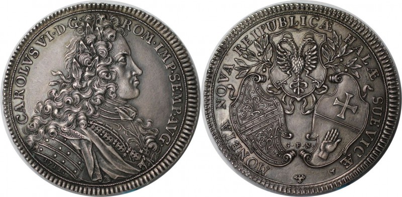 Altdeutsche Münzen und Medaillen, HALL. Taler 1712 GFN, 29.18 g. Silber. KM 17. ...