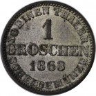 Altdeutsche Münzen und Medaillen, HANNOVER. 1 Groschen 1863 B, Silber. Vorzüglich-Stempelglanz