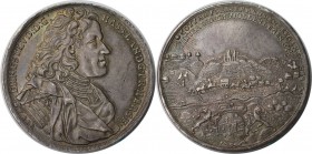 Altdeutsche Münzen und Medaillen, HESSEN - DARMSTADT. Ernst Ludwig (1678-1739). Taler 1714, Itter. 'Itterer Ausbeute'. Geharnischtes und drapiertes Br...