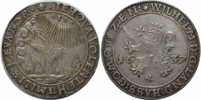 Altdeutsche Münzen und Medaillen, HESSEN-KASSEL. Wilhelm V (1627-1637). 1/2 Weid...