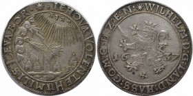 Altdeutsche Münzen und Medaillen, HESSEN-KASSEL. Wilhelm V (1627-1637). 1/2 Weidenbaumtaler 1637, Kassel. Wappen, Kleeblatt im Feld / Weidenbaum im St...