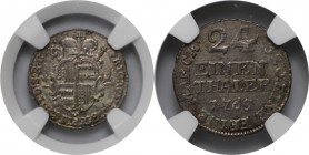 Altdeutsche Münzen und Medaillen, HILDESHEIM, Bistum. Friedrich Wilhelm von Westfalen (1763-1789).1/24 Taler 1763, Silber. KM 108. NGC AU Details
