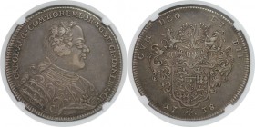Altdeutsche Münzen und Medaillen, HOHENLOHE-KIRCHBERG. Karl August (1737-1767). Taler 1738 W//N, Nurnberg mint. Silber. KM 6, Dav. 2358. NGC VF-35. Ka...