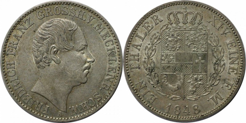 Altdeutsche Münzen und Medaillen, MECKLENBURG-SCHWERIN. Friedrich Franz II (1842...