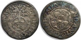 Altdeutsche Münzen und Medaillen, Minden-Bistum. Anton von Schauenburg (1587-1599). 1/24 Taler (Groschen) 1597. Schön. Selten!