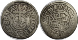 Altdeutsche Münzen und Medaillen, Minden-Bistum. Anton von Schaumburg (1587-1599). 1/24 Taler 1598, Silber. Sehr schön. Selten!