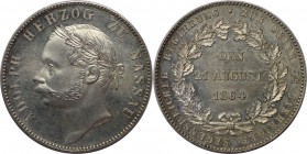 (70) Altdeutsche Münzen und Medaillen, NASSAU. Adolph (1839-1866). Vereinstaler 1864, Auf das 25-jährige Regierungsjubiläum. Silber. AKS 77. Stempelgl...
