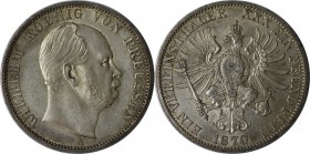 Altdeutsche Münzen und Medaillen, PREUßEN. Wilhelm I(1861-1888). Taler 1870 A, Silber. Vorzüglich-stempelglanz. Flecken