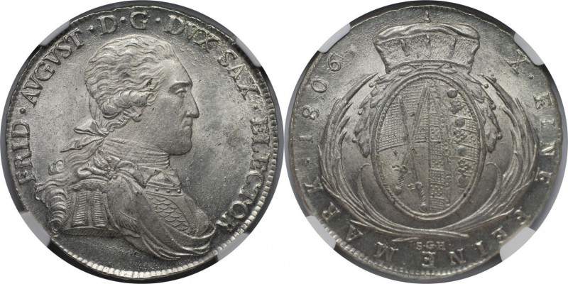 Altdeutsche Münzen und Medaillen, SACHSEN. Friedrich August III. Taler 1806 SGH,...
