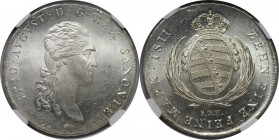 Altdeutsche Münzen und Medaillen, SACHSEN. Friedrich August I. Mining Taler 1811 SGH, Silber. KM 1071. NGC MS-62