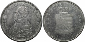 Altdeutsche Münzen und Medaillen, SACHSEN. August III./I. (1763 - 1827). Taler 1826 S, Silber. KM #1096. AKS 30. Sehr schön-vorzüglich, Kl.Kratzer