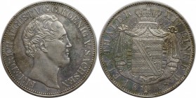 Altdeutsche Münzen und Medaillen, SACHSEN. Friedrich August II. (1836 - 1854). Taler 1848 F, Silber. Dav. 875. KM 1148 . AKS 99. Vorzüglich