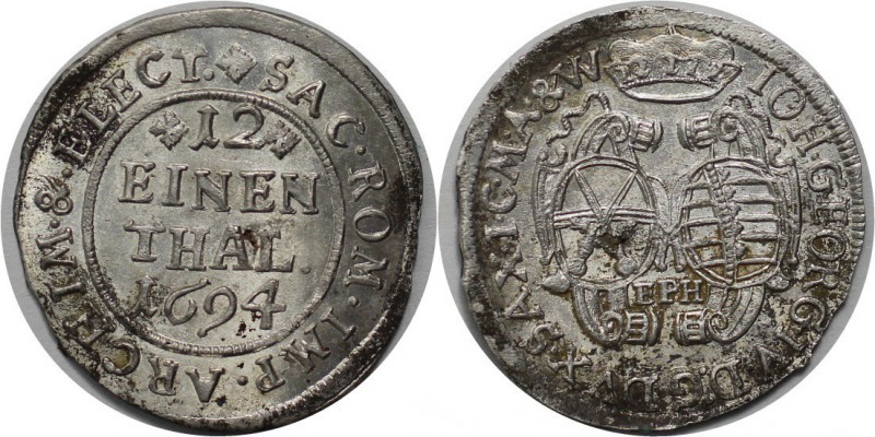 Altdeutsche Münzen und Medaillen, SACHSEN - ALBERTINE. Johann Georg IV. (1691-16...