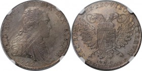 Altdeutsche Münzen und Medaillen, SACHSEN - ALBERTINE. Friedrich August III. (1763-1806). 2/3 Taler 1792 IEC, Silber. KM 1033. Schön 257. NGC MS-63