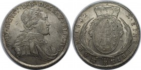 Altdeutsche Münzen und Medaillen, SACHSEN - ALBERTINE. Friedrich August III (1763-1806). 1 Taler 1802, Silber. Dav. 850. Vorzüglich